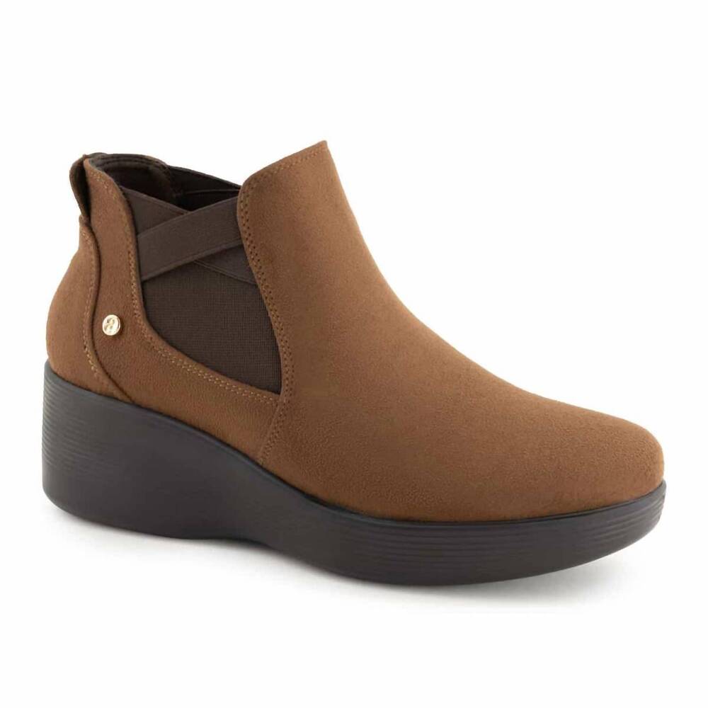 NEW ANDREA women's ankle booties in dark brown